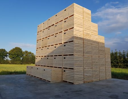 Houten kisten voor groenten