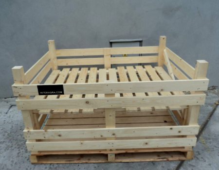 Houten kisten voor sla
